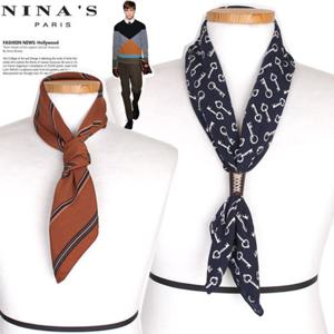 행운열쇠초코빈 남자스카프.가죽홀더코디(0SS114)