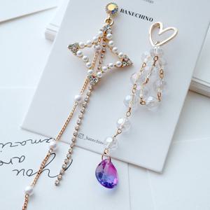 [92.5은침] 별그대 언발 드롭 롱 귀걸이