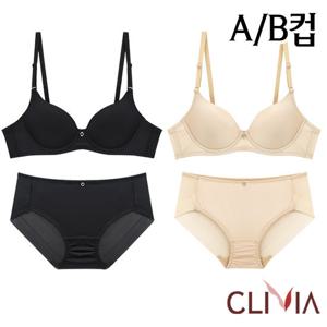 [크리비아]A/B컵 베이직 풀컵브라팬티2종(CLB1786)75A-90B