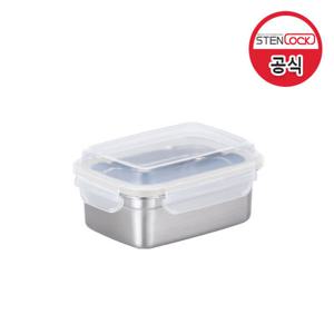 스텐락 뉴큐브 직사각4호 540ml 스텐 반찬통 밀폐용기