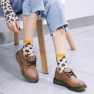 레오파드 시스루양말