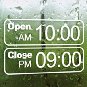 그래픽스티커 포인트스티커 레터링 AM PM Open Close