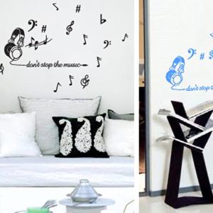 포인트 그래픽스티커 거실 룸데코 시트지 뮤직