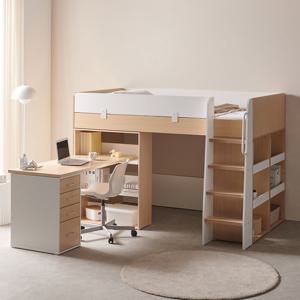 (착불) 스토리쥬4 수납 벙커침대 서랍책상형 IKST410