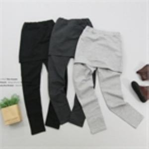 [모데쯔]주니어 여아초등 무지치마 레깅스(진회색/검정 가을추천)