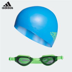 아디다스 TP 주니어 수영모자 수영안경 세트 키즈팩 DQ1711