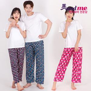 국산 더끌리오 캐릭터 면 파자마 9부 커플용