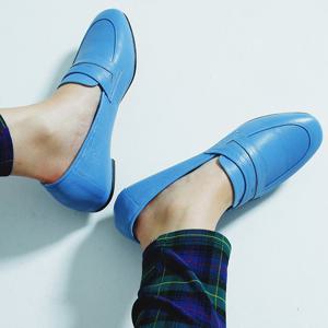 [포크슈즈] 천연가죽 수제화 여성 로퍼 단화 플랫슈즈 8color