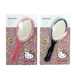 헬로키티 우드핀 쿠션 헤어브러쉬 L 빗 머리빗 고급
