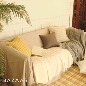 심플라인 광목 쇼파패드(스커트형/3인용)