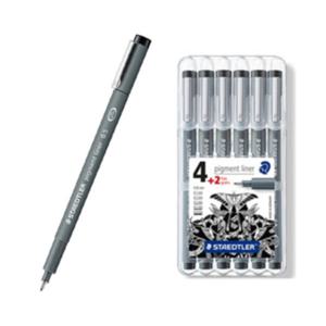 [스테들러] 피그먼트 라이너 세트 6본(흑색 컬러)