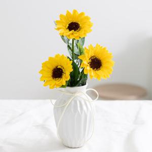 해바라기 조화 화병 비누플리츠 set 26cm (DIY) 인테리어 꽃 테이블 장식 소품
