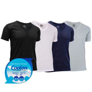 국산 슬레진저 쿨론 브이넥 반팔티 1매 남성용