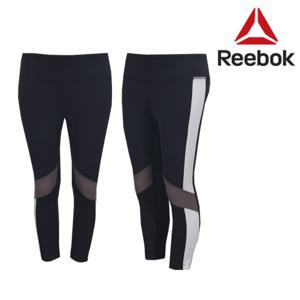 리복 여성 컬러블럭 카프리7부 레깅스 매장판-CF3181