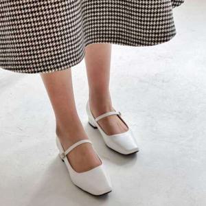 [블루피오레] 메리제인 솔리드 미들힐 구두 BFS841