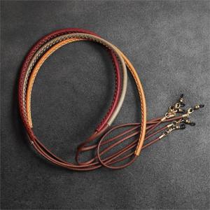 천연가죽으로 감싼 안경줄 고리교체형 안경스트랩