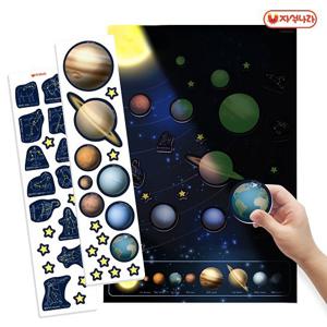 [자석나라] 자석이 붙는 우주포스터 (40x60) /별자리/야광스티커