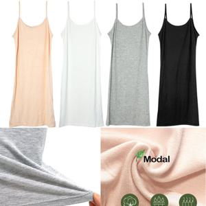 모달면 롱 이너나시 원피스 롱슬립 레이어속치마 끈 2매