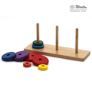 [우토 토이즈] 우토 하노이탑 원목 장난감 탑쌓기 놀이 유아 발달
