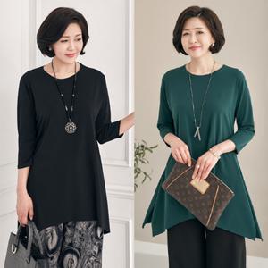 [엄마옷 로즈맘] 애니원라운드롱티셔츠