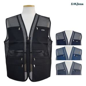 [에스엠진]SMJ806 다용도 망사조끼 레저 작업 조끼 멀티 포켓