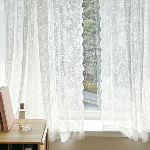 까르데코 로코코 창문 앤틱 레이스커튼 2장
