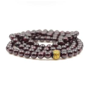 에르모사 젬스톤 G109_108주 가넷 아미타불 8mm(염주 불교)