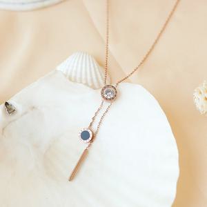 [폭스타일] [스텐레스 스틸] 오닉스 스틱 목걸이