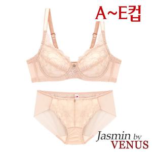 [자스민by비너스]A-E컵 레이스 보정 브라팬티2종(JB1254)80A-95E