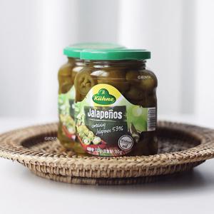 [본타몰] 퀴네 할라피뇨 330g 고추절임 고추피클 햄버거 핫도그