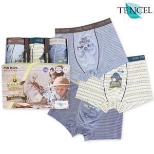 남아동 3매 드로즈 유아 키즈 주니어 텐셀 사각 초등 아동 럭키도기 팬티 속옷
