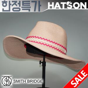 [햇츠온]SMITH B. 브랜드 여성 밀짚 벙거지 모자 J2SB226PK AD