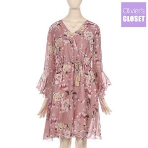 [한정/특가]플라워 태슬 나팔소매 원피스_[O2004OP603B]