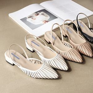 [바닐라슈] 로다넬 절개라인 인사이드밴딩 슬링백 플랫슈즈(2.5c