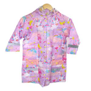 유니콘 아동용 우의 코트형 우비 비옷 레인코트 여아