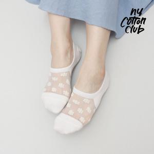 [NY코튼클럽] CT01 여성 플라워 시스루 덧신