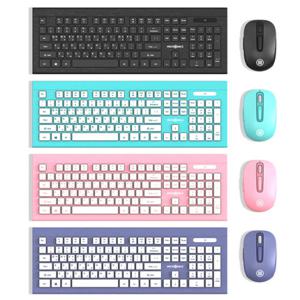 마이크로닉스 MANIC KM330 무선 슬림 키보드마우스세트 이쁜 귀여운 키보드