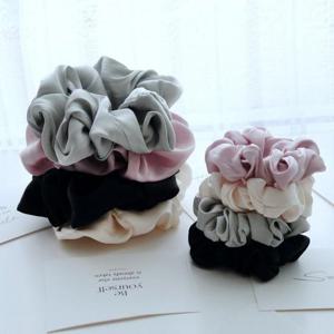 [리본크림]새틴 실키 곱창 머리끈  스크런치 [미니]