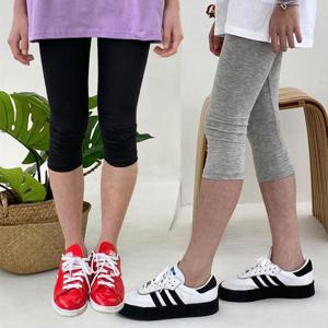 [제니]제니 JN 7부 무지 레깅스 여름 여아 주니어 초등학생 고탄력 스판 쫄바지