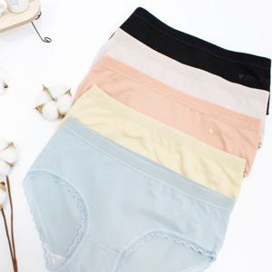 여성 코튼 리 팬티 레이스 팬티 삼각 밴딩 속옷