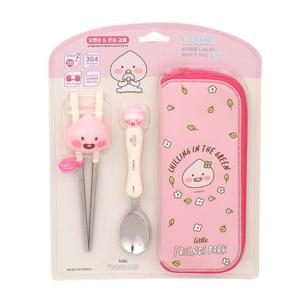 [카카오프렌즈]리틀프렌즈 스푼젓가락케이스세트 [양손교정용-어