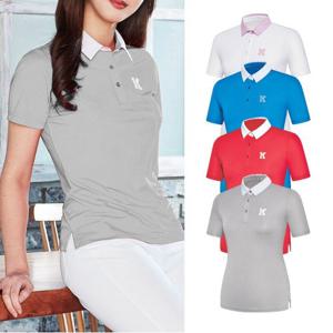 콜핑 하이쿨 냉감 여성 등산 카라 반팔 티셔츠