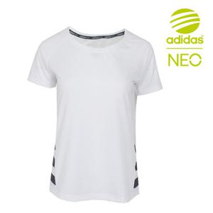아디다스 여성 네오 Fav Logo라운드반팔티셔츠-CV9245