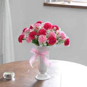 카네이션 성묘 화분 조화 꽃 심플 Bset 30cm (DIY) 납골당 산소 추모 테이블 장식