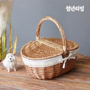 청년리빙 라탄 피크닉바구니 대형