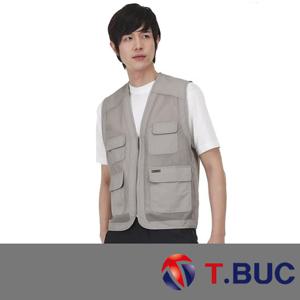 티뷰크 TA-104 고밀도 망사조끼 베이지색 작업복