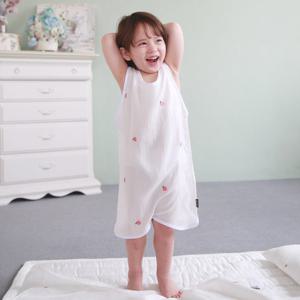 아리베베 무형광 여름 밤부 인견자수 아기 수면조끼 S