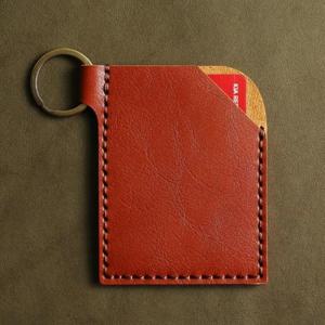 [에치펠레][에치펠레] 가죽 키홀더 카드지갑 브라운/키링 (51369