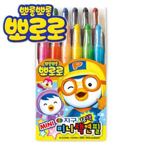 뽀로로미니색연필 12색 뽀로로색연필/샤프식색연필