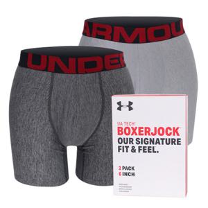 언더아머 남성 테크 6in 2 팩 복서 쇼츠 언더웨어 - 1327415-011
